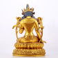 A stunning gilt bronze green Tara statue