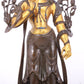 A stunning gilt bronze statue of Manjushri Bodhisattva