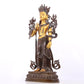 A stunning gilt bronze statue of Manjushri Bodhisattva
