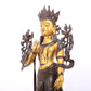 A stunning gilt bronze statue of Manjushri Bodhisattva