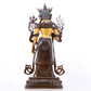 A stunning gilt bronze statue of Manjushri Bodhisattva