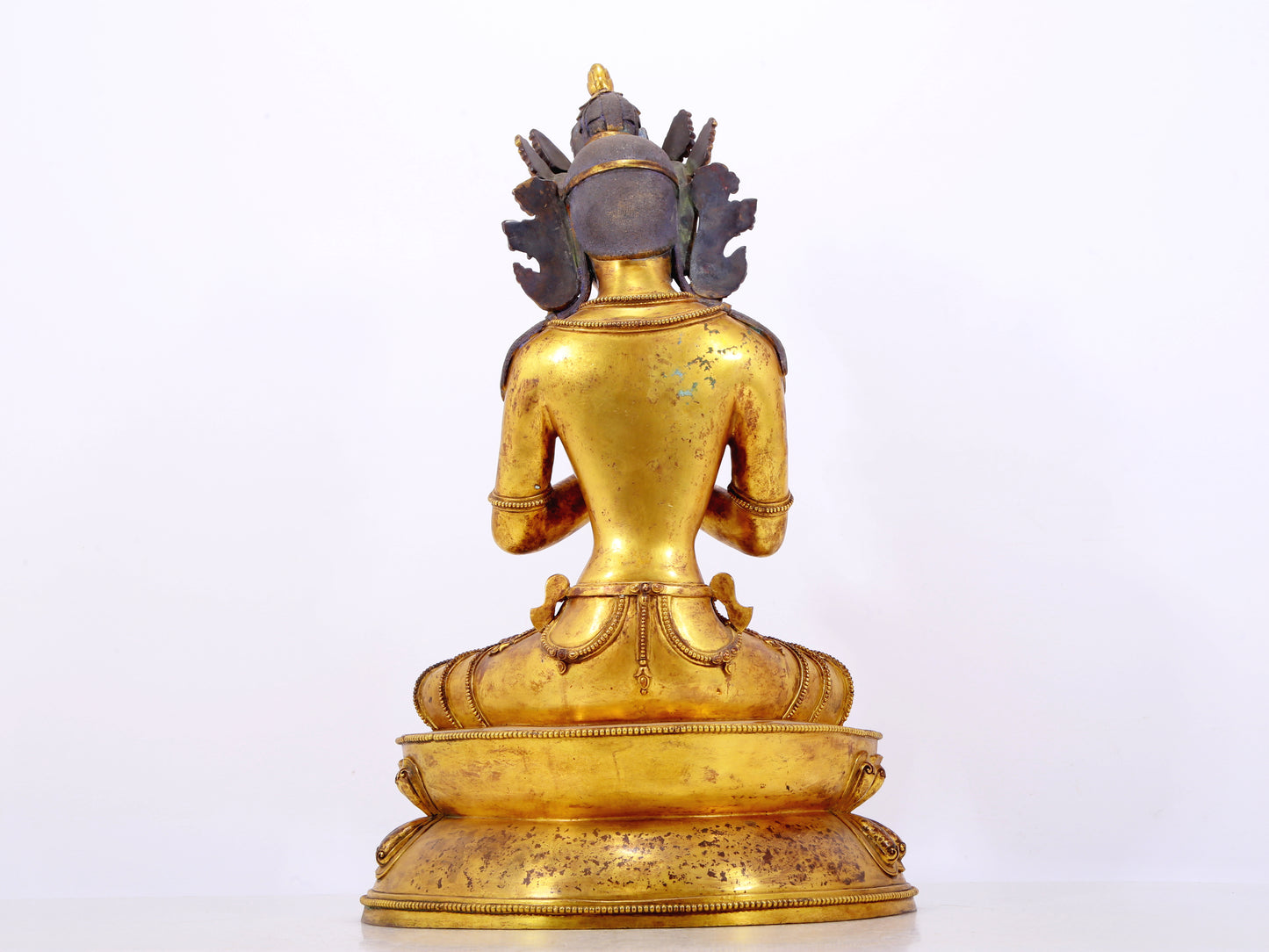A stunning gilt bronze Bodhisattva statue