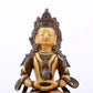 A serene gilt bronze statue of Amitayus Buddha