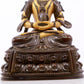 A serene gilt bronze statue of Amitayus Buddha