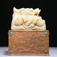 An Elaborate White Jade Gilt-Bronze-Mounted 'Dragon' Seal