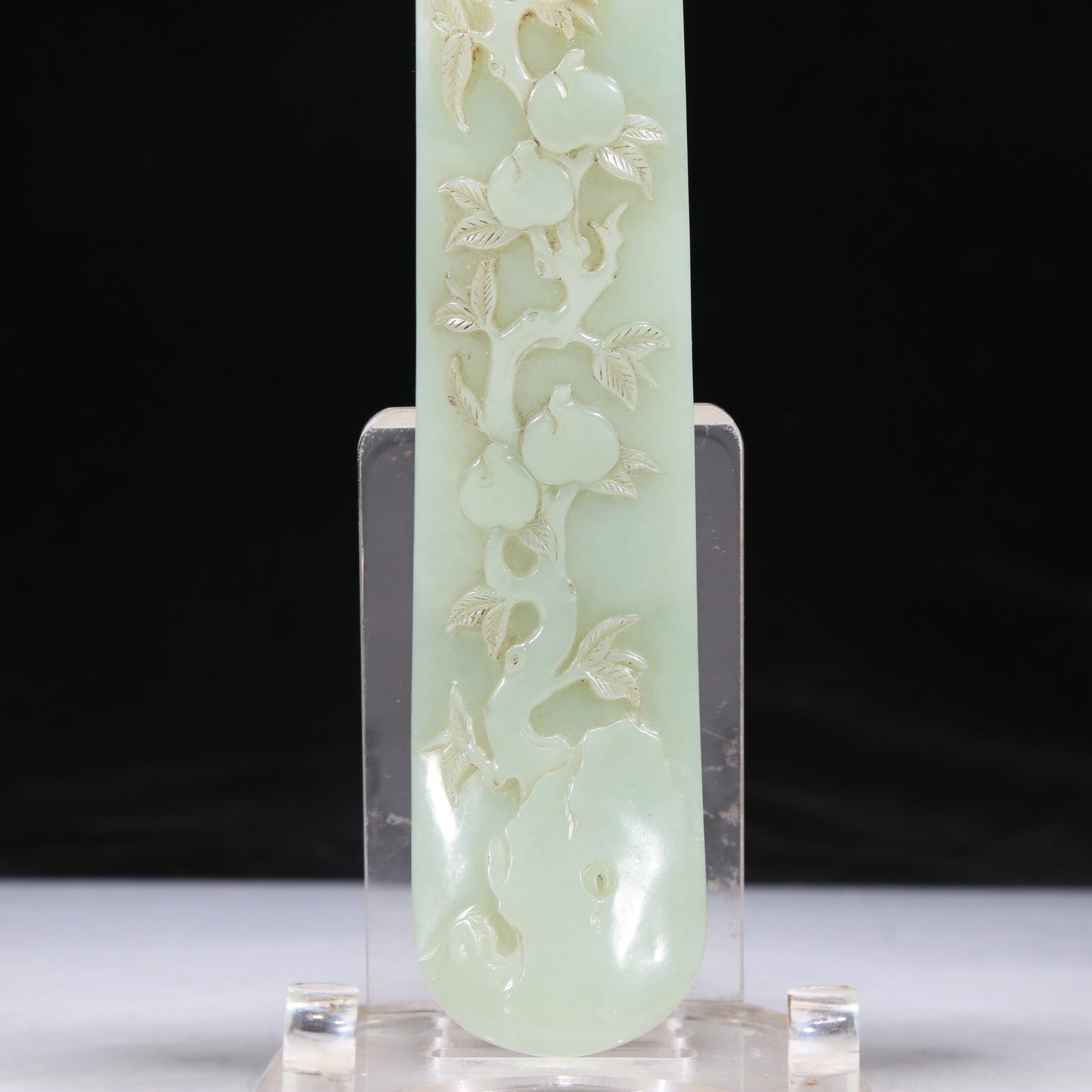 An Elaborate Imperial White Jade 'Bat& Peach' Ruyi Scepter With Poem Inscriptions