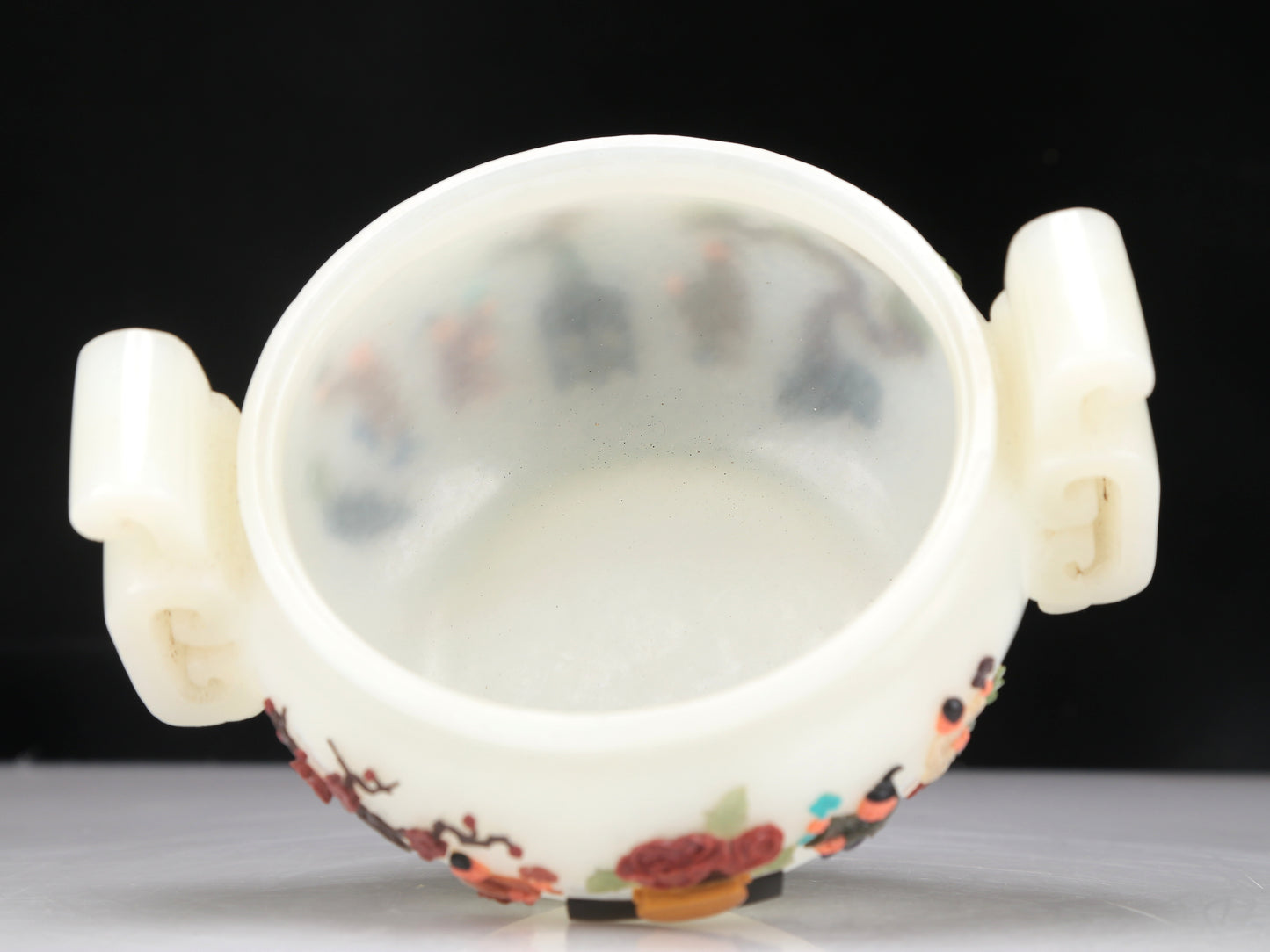 A Superb White Jade Gem-Inlaid 'Figure' Censer