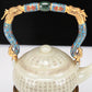 A Superb Imperial White Jade 'Poem' Teapot With A Cloisonne 'Dragon& Scrolling Lotus' Handle And Stand