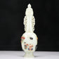 A Superb White Jade Gem-Inlaid 'Figure' Vase And Cover