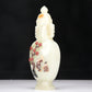 A Superb White Jade Gem-Inlaid 'Figure' Vase And Cover