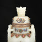 A Superb White Jade Gilt-Silver-Mounted Blueing 'Animal Mask' Tripod Censer And Cover