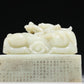 A Marvelous White Jade 'Dragon' Seal With Poem Inscriptions