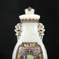 A Fabulous White Jade Gilt-Silver-Mounted Blueing 'Weapons Of The Eight Immortals' Vase And Cover