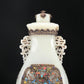 A Fabulous White Jade Gilt-Silver-Mounted Blueing 'Weapons Of The Eight Immortals' Vase And Cover