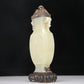 A Fabulous White Jade Gilt-Silver-Mounted Blueing 'Bodhisattva' Vase And Cover