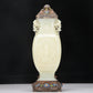 A Fabulous White Jade Gilt-Silver-Mounted Blueing 'Bodhisattva' Vase And Cover