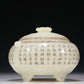 A Marvelous White Jade 'Lotus' Tripod Censer And Cover With Poem Inscriptions