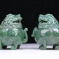 An Excellent Pair Of Imperial Jasper Lion-Form Censers