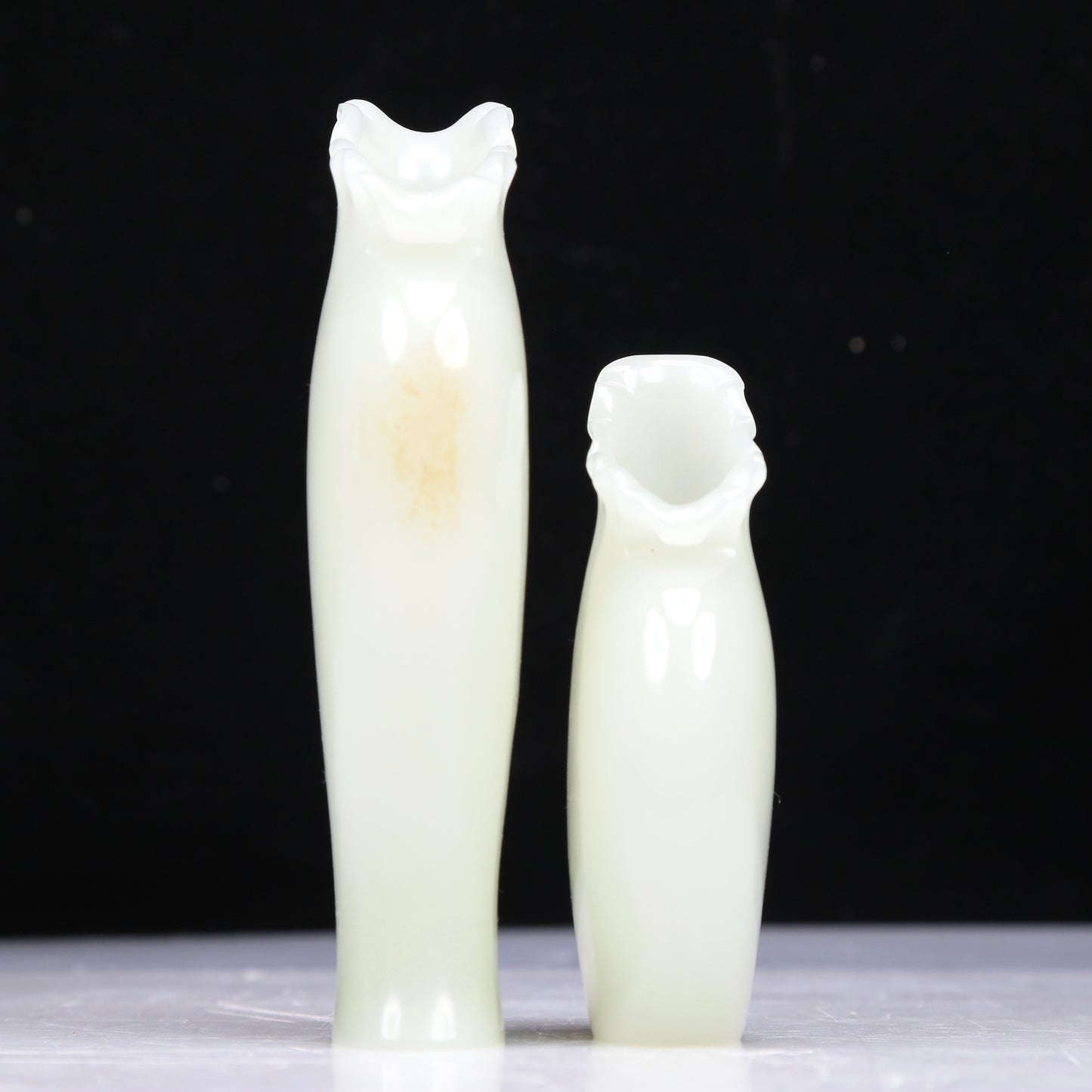 An Excellent White Jade Double-Vase