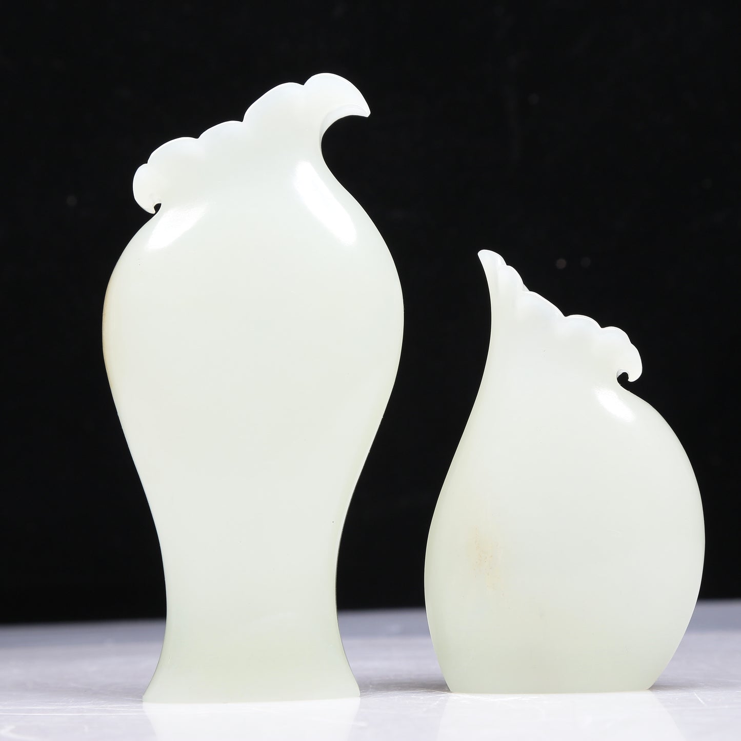 An Excellent White Jade Double-Vase