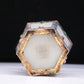 An Excellent White Jade Gilt-Silver-Mounted Blueing 'Jardiniere' Decoration