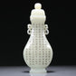 A Wonderful White Jade 'Poem' Vase