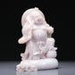 A Wonderful White Jade Figure Of Maitreya