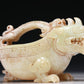 A Marvelous White Jade 'Auspicious Beast' Ewer