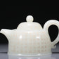 A Wonderful White Jade 'Poem' Teapot