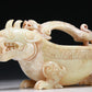 A Marvelous White Jade 'Auspicious Beast' Ewer