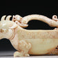 A Marvelous White Jade 'Auspicious Beast' Ewer