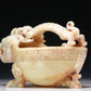 A Marvelous White Jade 'Auspicious Beast' Ewer