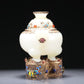 A Brilliant White Jade Gilt-Silver Gem-Inlaid Tripod Censer And Cover