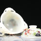 A Brilliant Imperial White Jade Gem-Inlaid 'Bird& Flower' Tripod Censer And Cover