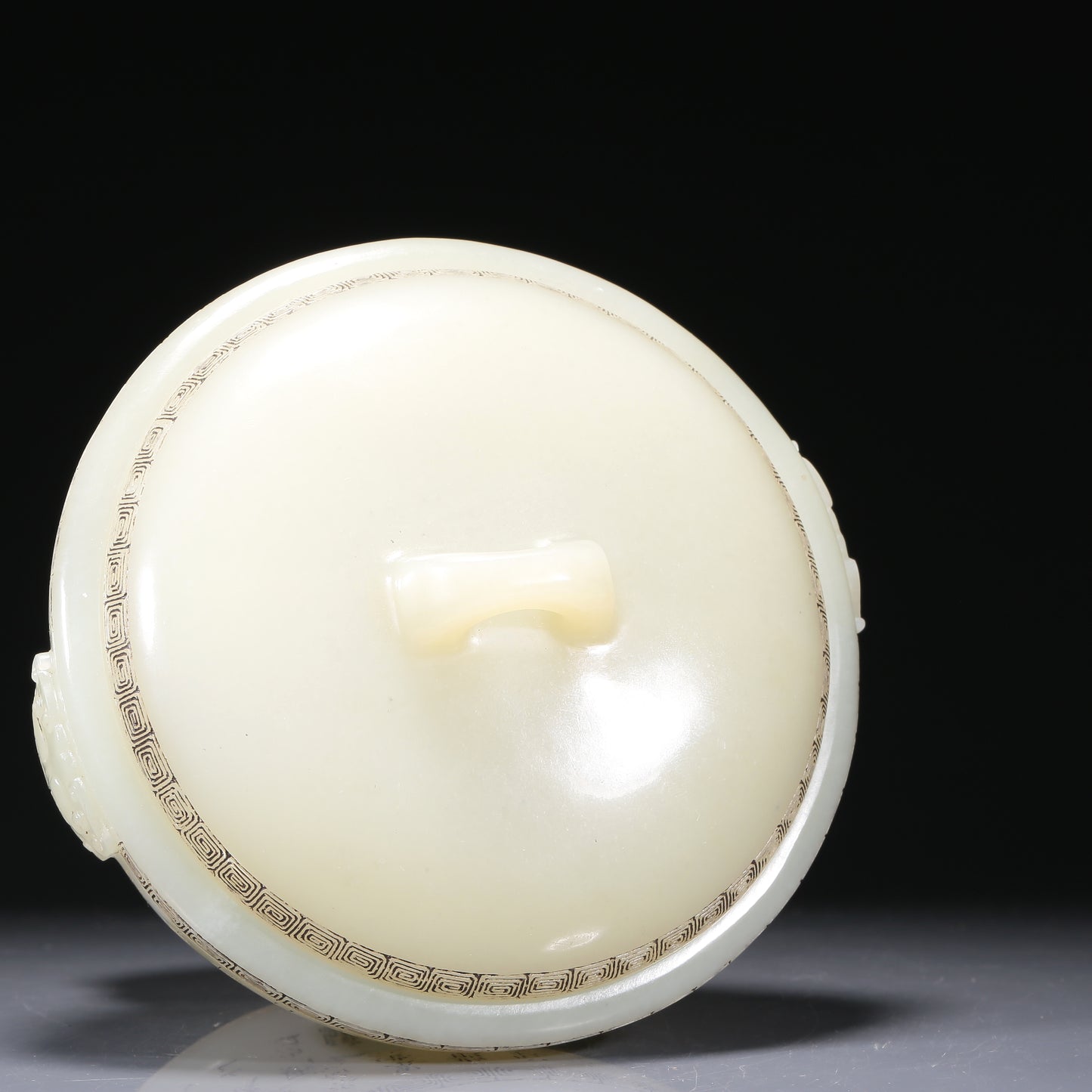 A Brilliant Imperial White Jade 'Poem' Beast-Handled Censer And Cover