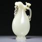 A Brilliant White Jade 'Dragon& Phoenix' Ewer