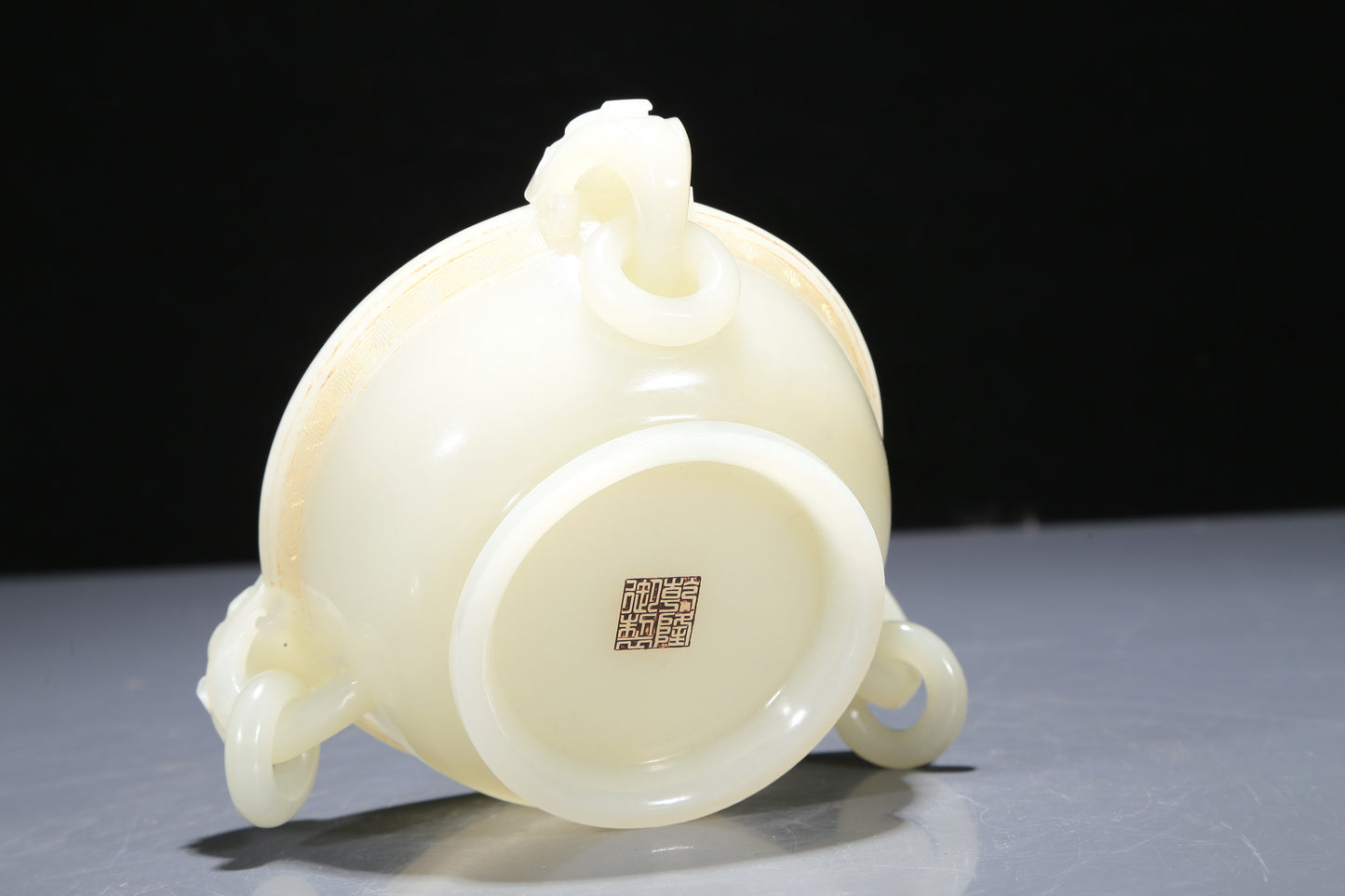 A Precious White Jade Ruyi-Handled Censer And Cover