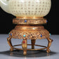 A Precious White Jade 'Poem' Teapot With A Gilt-Bronze 'Dragon' Handle And Stand