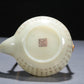 A Precious White Jade 'Poem' Teapot With A Gilt-Bronze 'Dragon' Handle And Stand