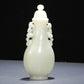 A Precious White Jade Phoenix-Handled Vase