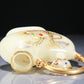 A Superb White Jade Gold-Mounted 'Dragon& Auspicious Dragon' Ewer