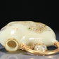 A Superb White Jade Gold-Mounted 'Immortal' Ewer