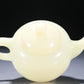 A Superb White Jade Teapot With Two Miniature Teacups