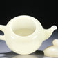 A Superb White Jade Teapot With Two Miniature Teacups