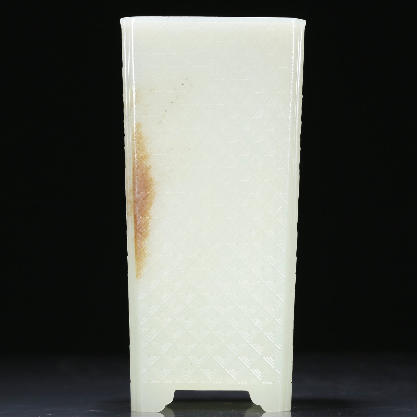 An Exquisite White Jade 'Flower' Vase