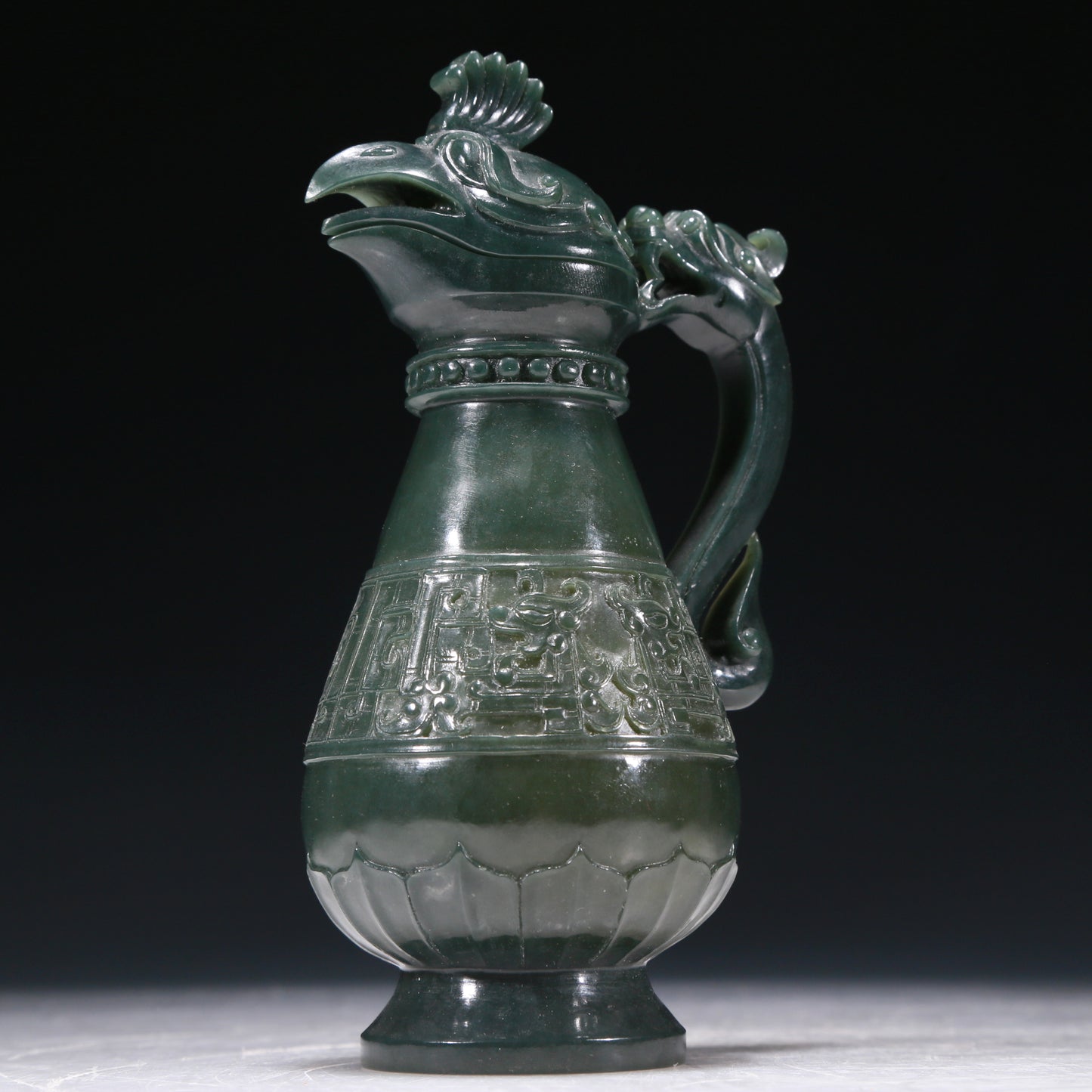 A Fabulous Jasper 'Phoenix' Ewer