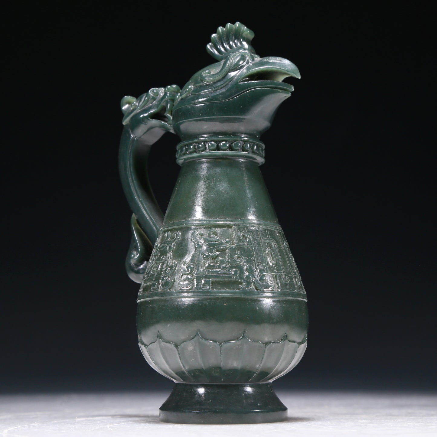 A Fabulous Jasper 'Phoenix' Ewer