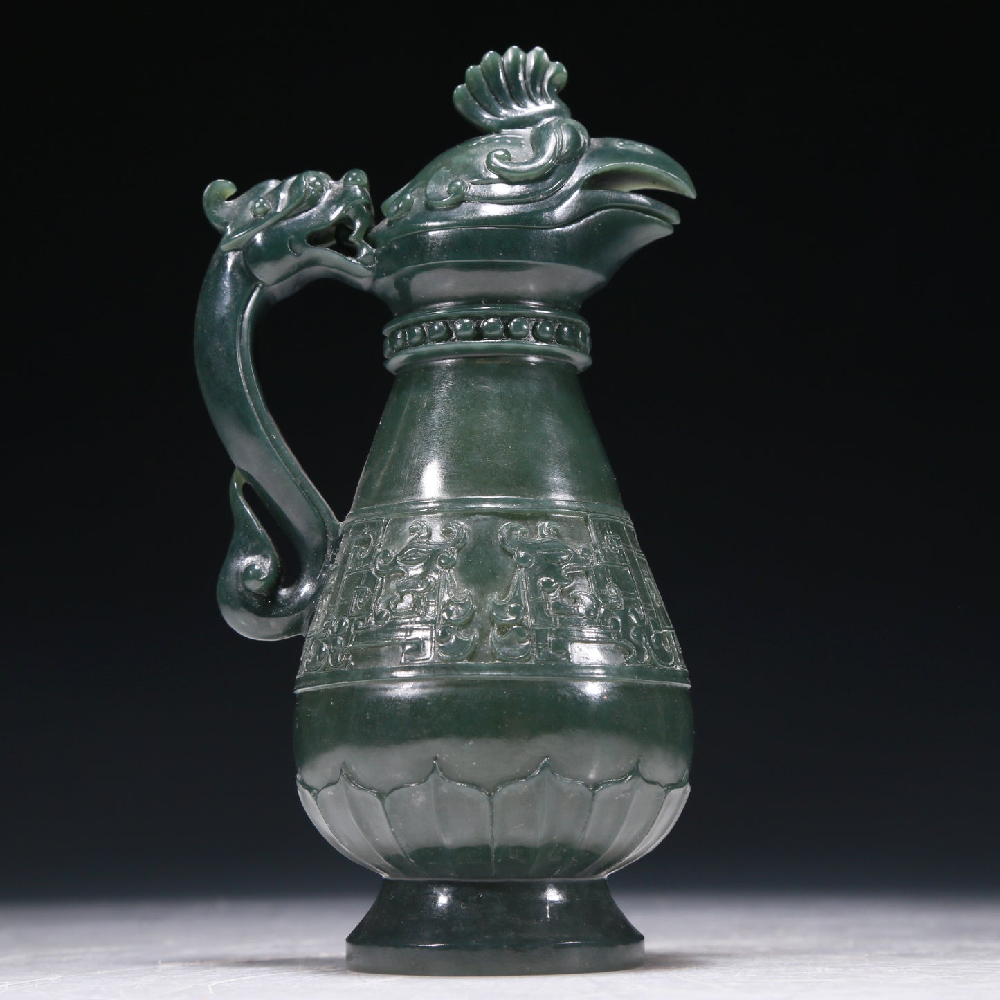 A Fabulous Jasper 'Phoenix' Ewer