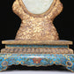 A Fabulous Cloisonne White Jade-Inlaid 'Landscape& Figure' Table Screen