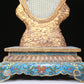 A Fabulous Cloisonne White Jade-Inlaid 'Landscape& Figure' Table Screen